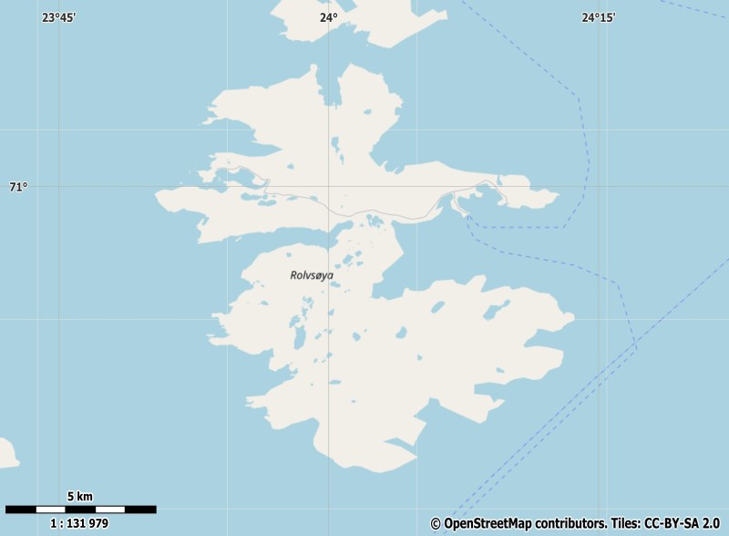 Rolvsøya plattegrond kaart