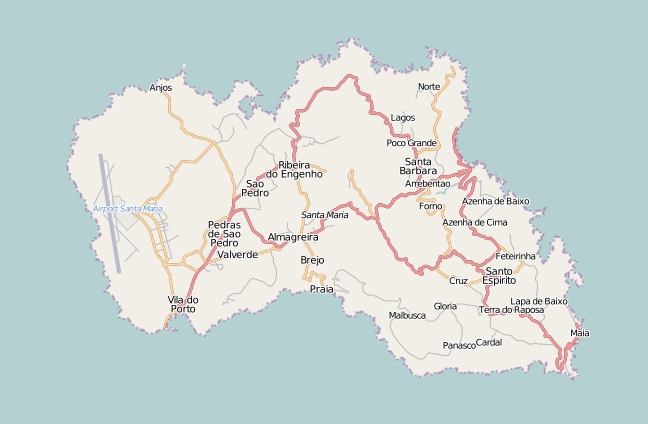 Santa Maria plattegrond kaart