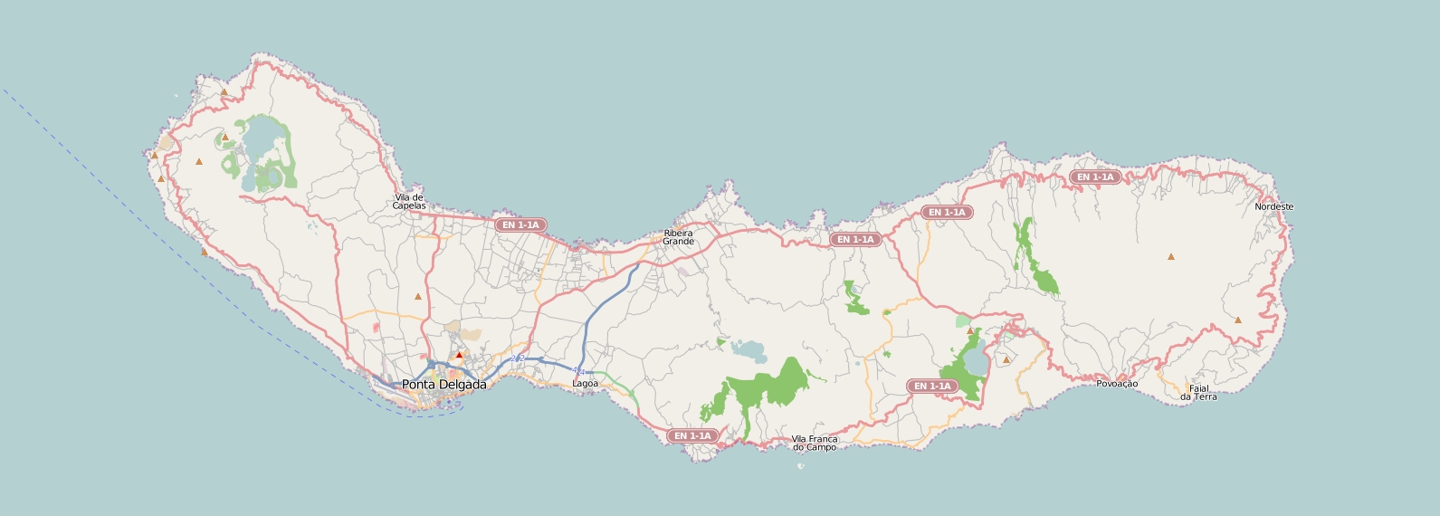 São Miguel plattegrond kaart