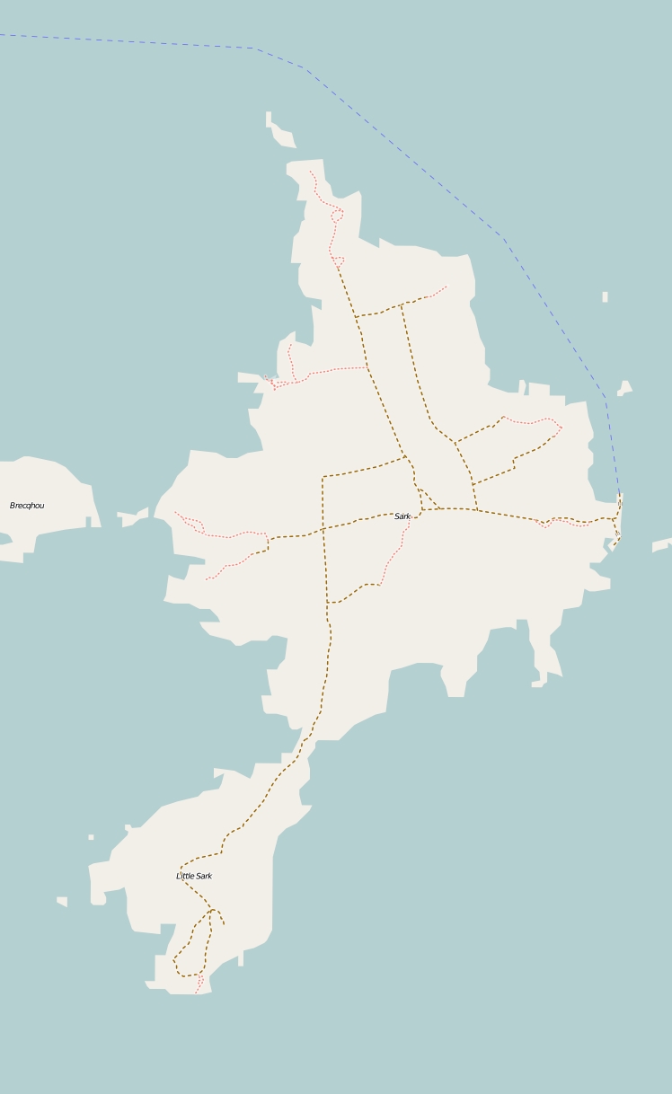 Sark plattegrond kaart