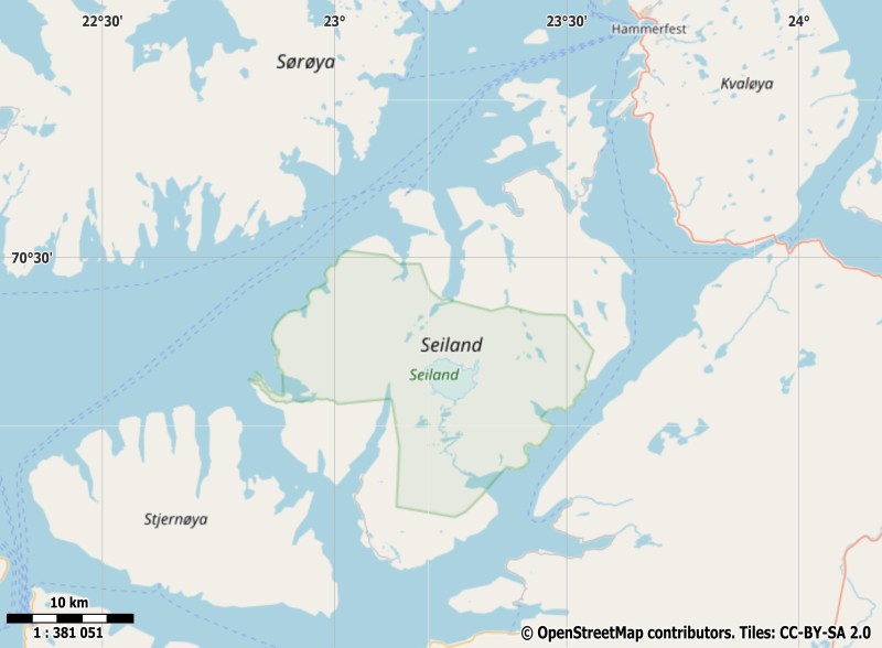 Seiland plattegrond kaart