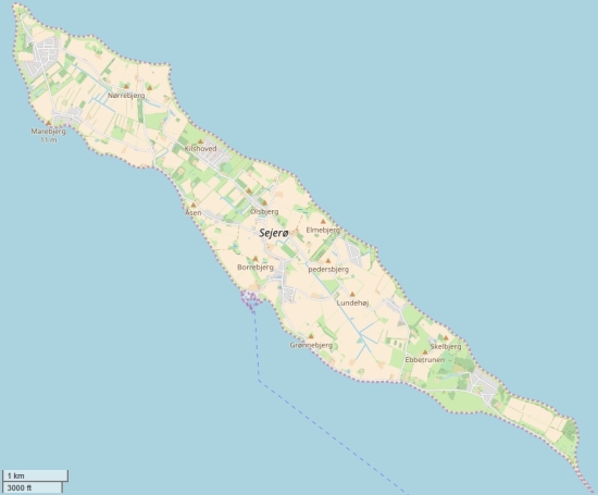 Sejerø plattegrond kaart