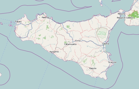 Sicilië plattegrond kaart