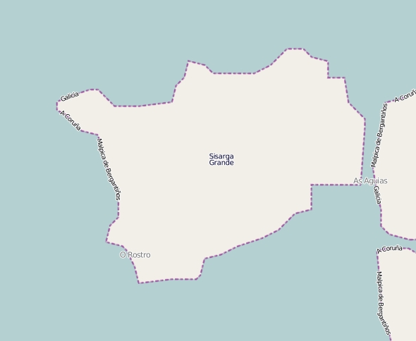 Sisarga Grande plattegrond kaart