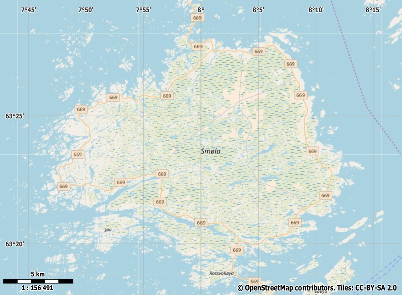 Smøla plattegrond kaart