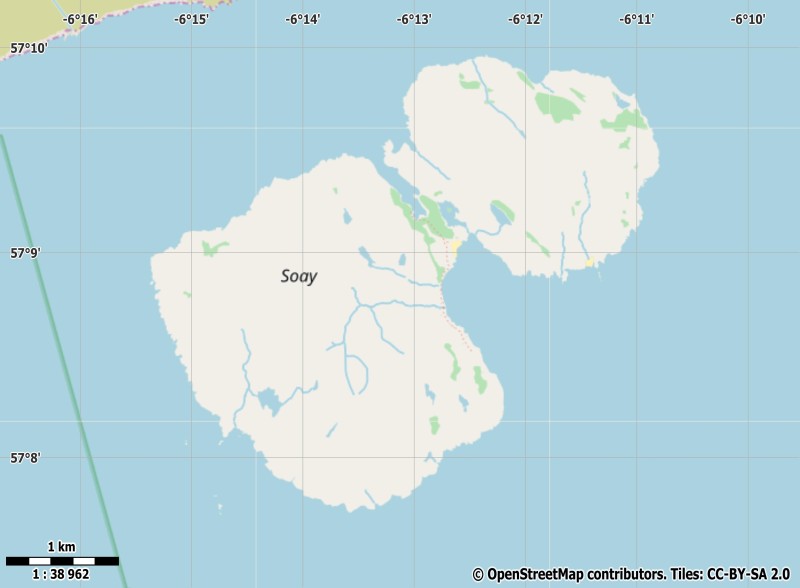 Soay plattegrond kaart