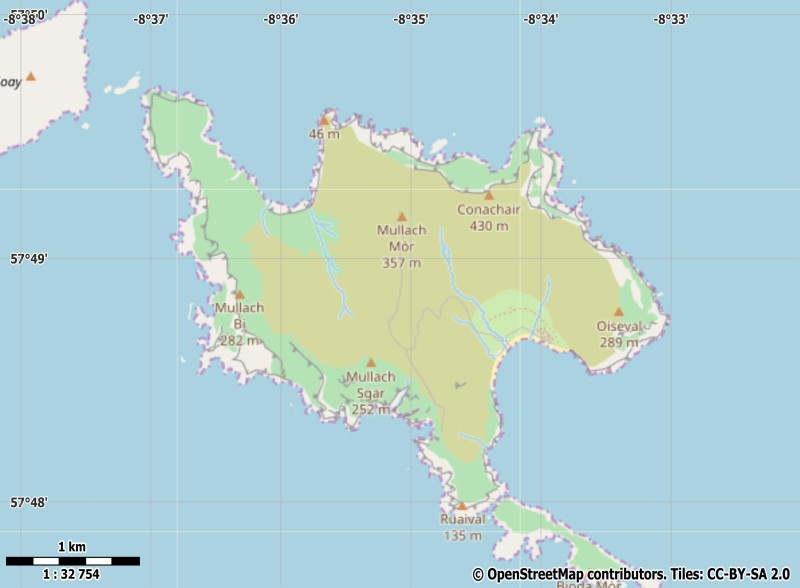 St Kilda or Hirta plattegrond kaart
