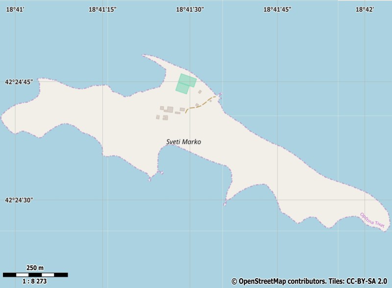 Sveti Marko plattegrond kaart