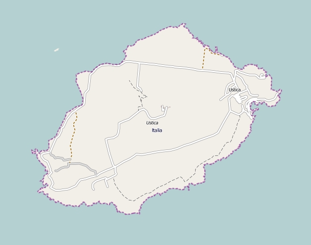 Ustica plattegrond kaart