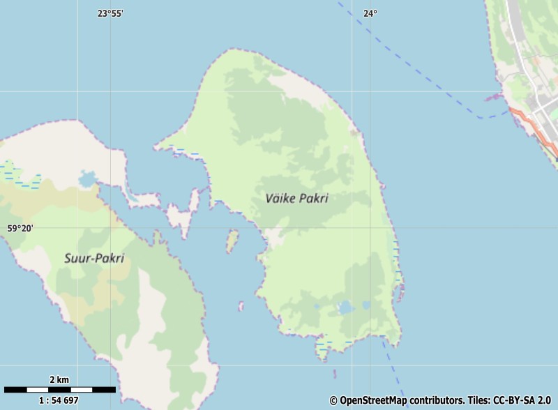 Väike-Pakri plattegrond kaart