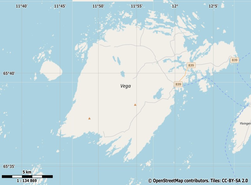 Vega plattegrond kaart