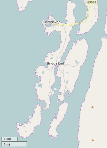 West Burra plattegrond kaart